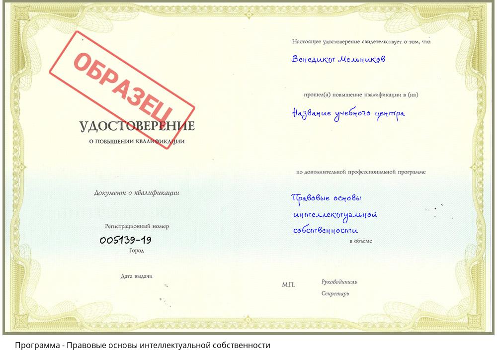 Правовые основы интеллектуальной собственности Краснокамск
