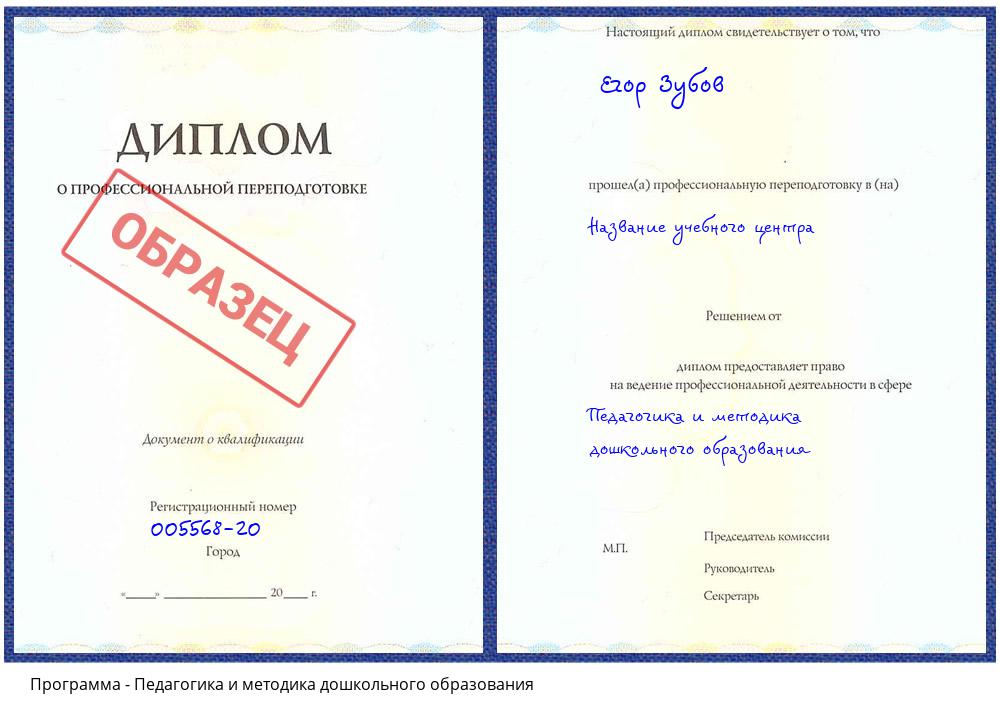 Педагогика и методика дошкольного образования Краснокамск