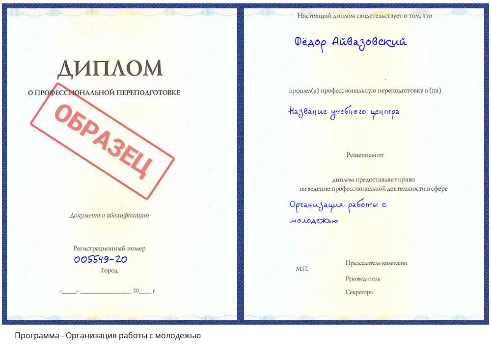 Организация работы с молодежью Краснокамск