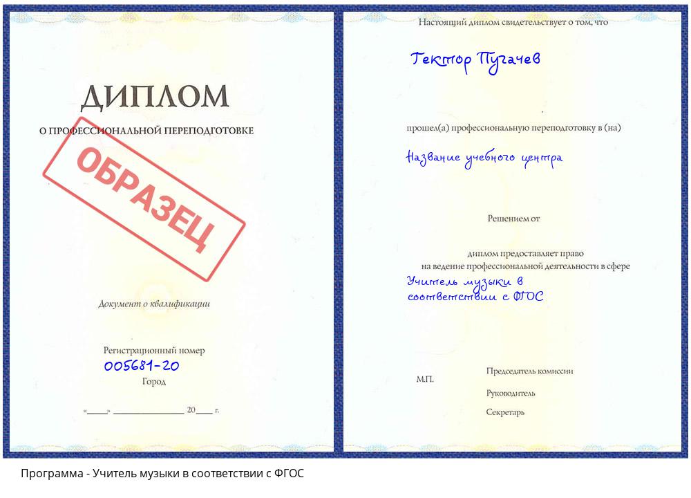 Учитель музыки в соответствии с ФГОС Краснокамск